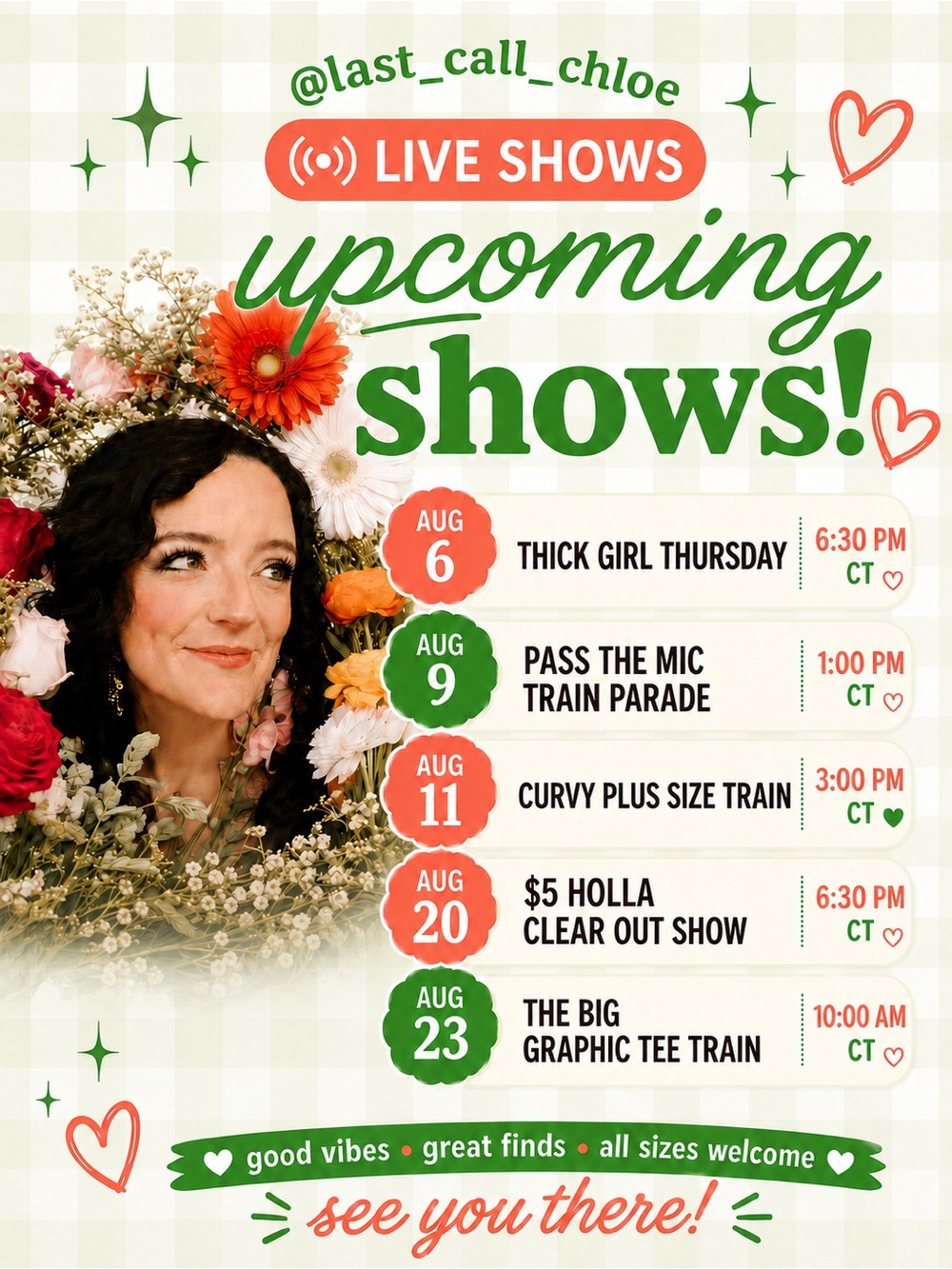 SHOW SCHEDULE!